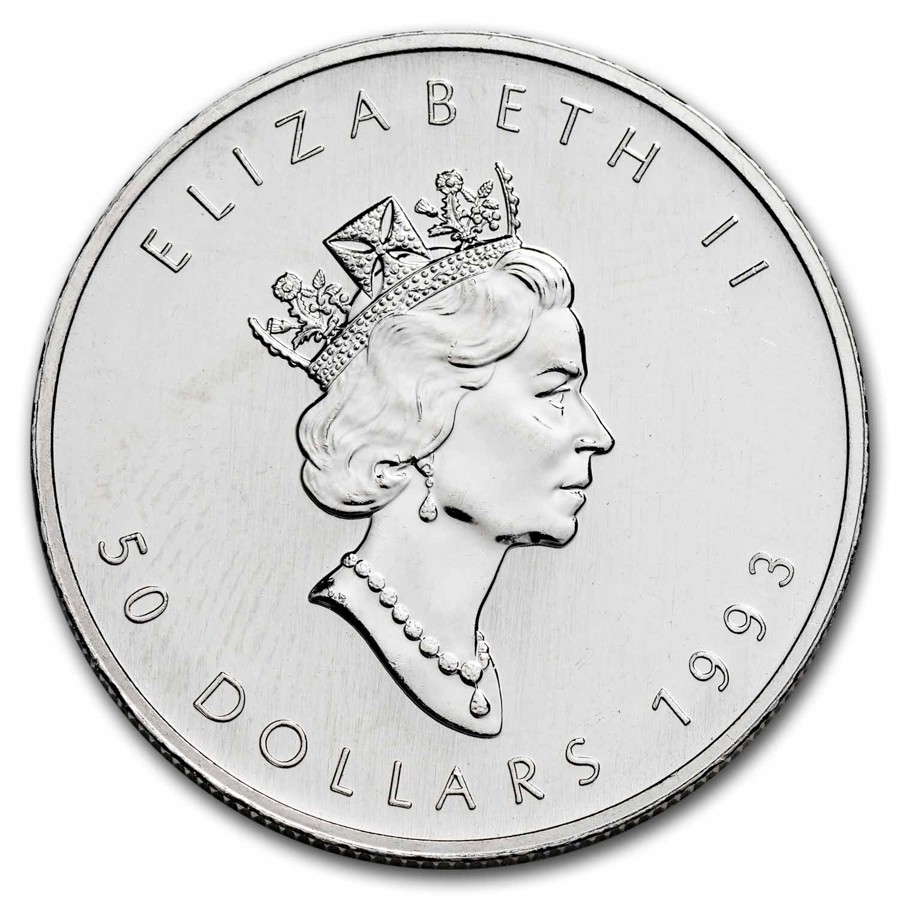1993 Canada 1 oz Platinum Maple Leaf BU