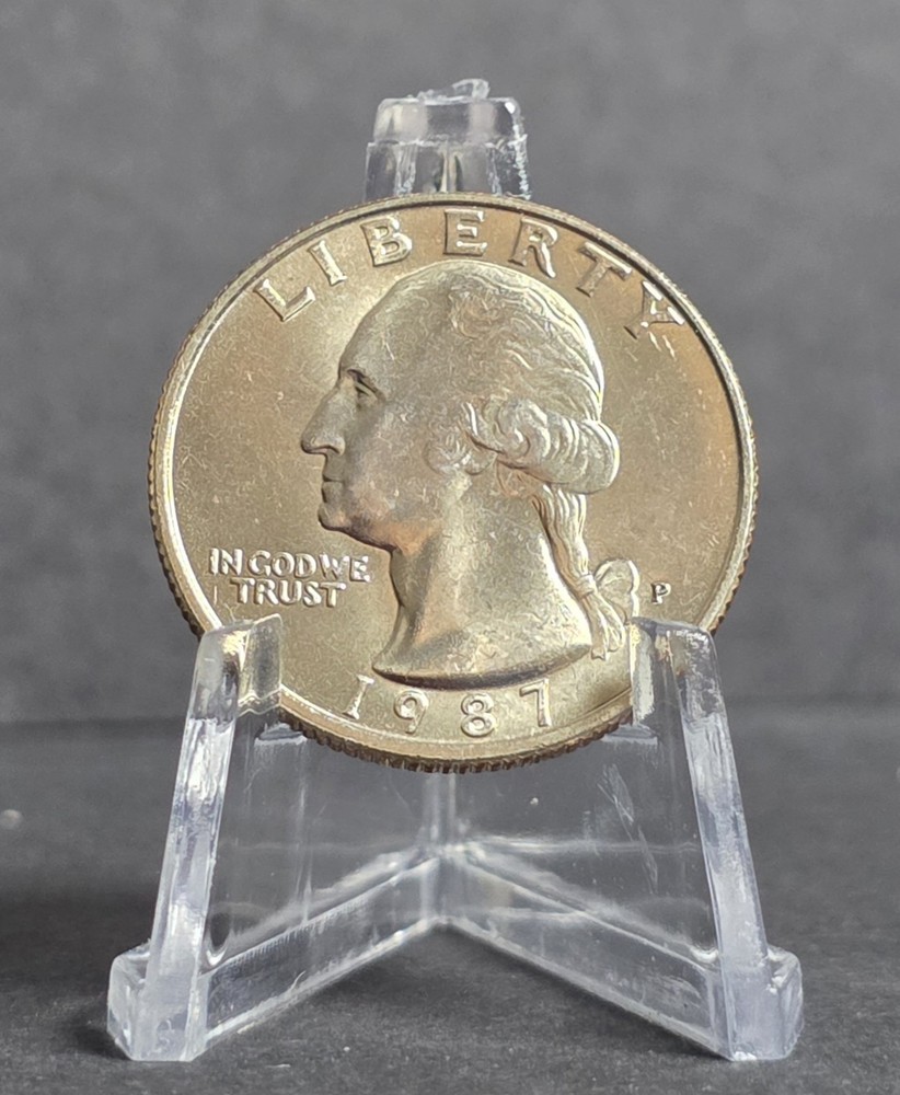 1987-P GEM BU Washington Quarter 25 C Uncirculated (B, E)
