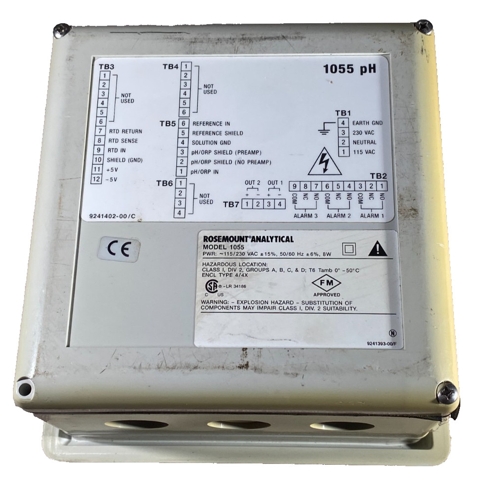 Rosemount Analytical Solu Comp II ph Analyzer Model 1055-01-10-22