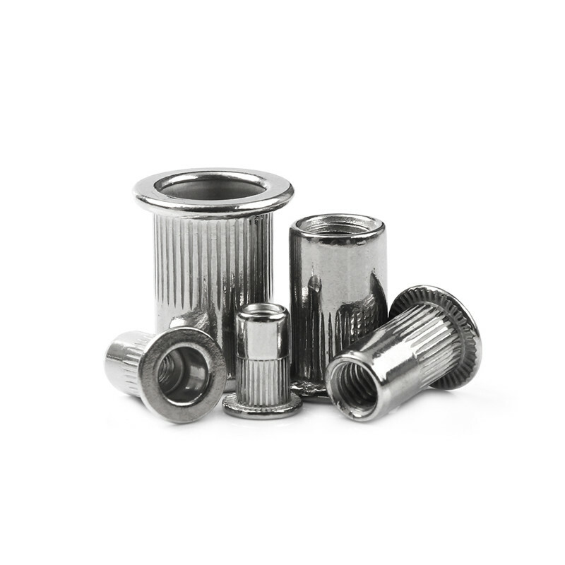 150Pcs RIVET NUT Flat Head Threaded Insert Stainless Steel Nutsert Set Kit