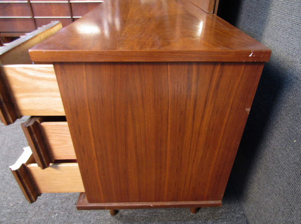 Mid-Century Walnut Sideboard w\ Mirror