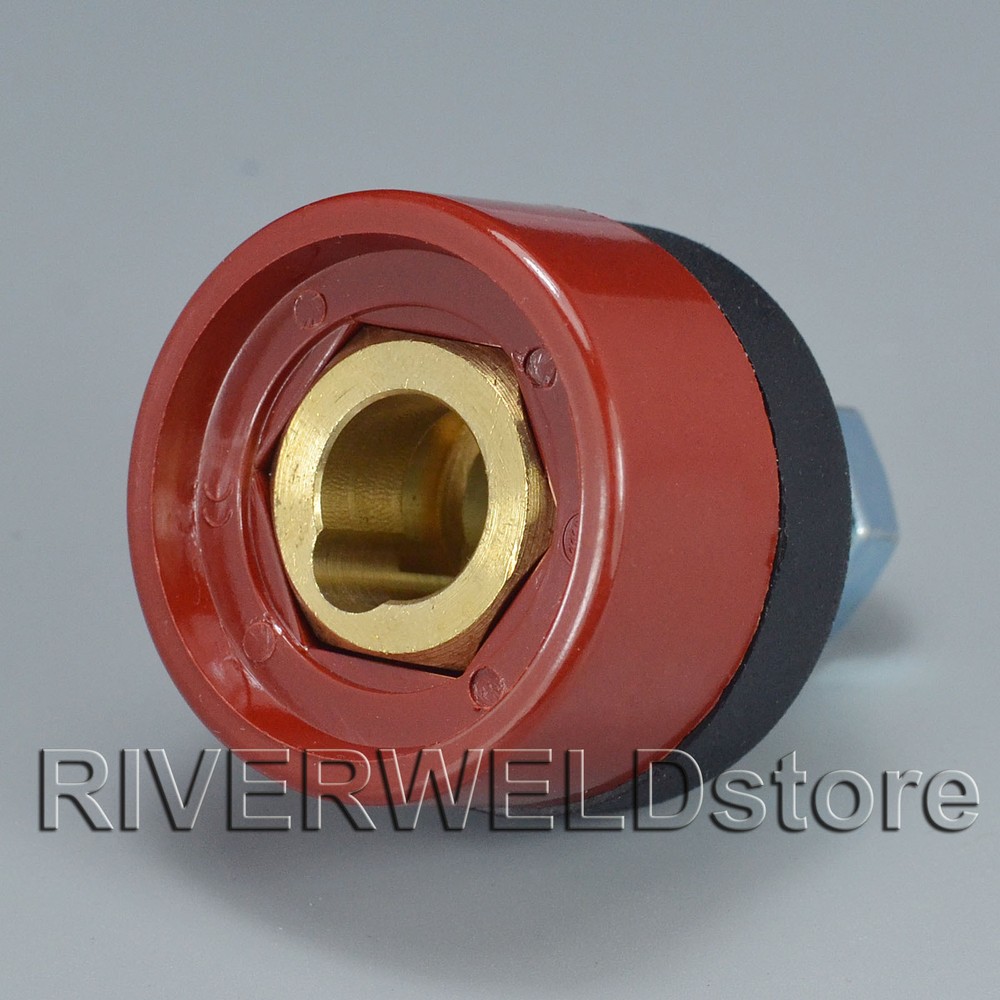 TIG Welding Cable Panel Socket Connector Socket DKZ35-50 Red Color 300-400A 1pc