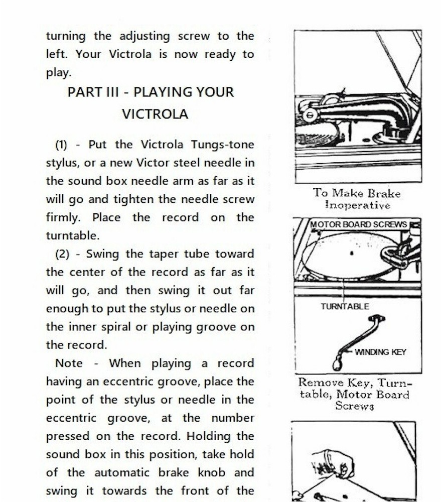 Victor Victrola Instruction Manual