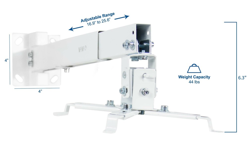VIVO Universal Adjustable Wall Ceiling Projector Mount Extend Length Projection