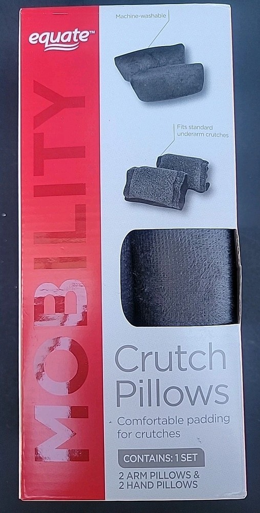 Equate Crutch Pillows Set | 2 Arm Pads + 2 Hand Pads | Comfortable Padding