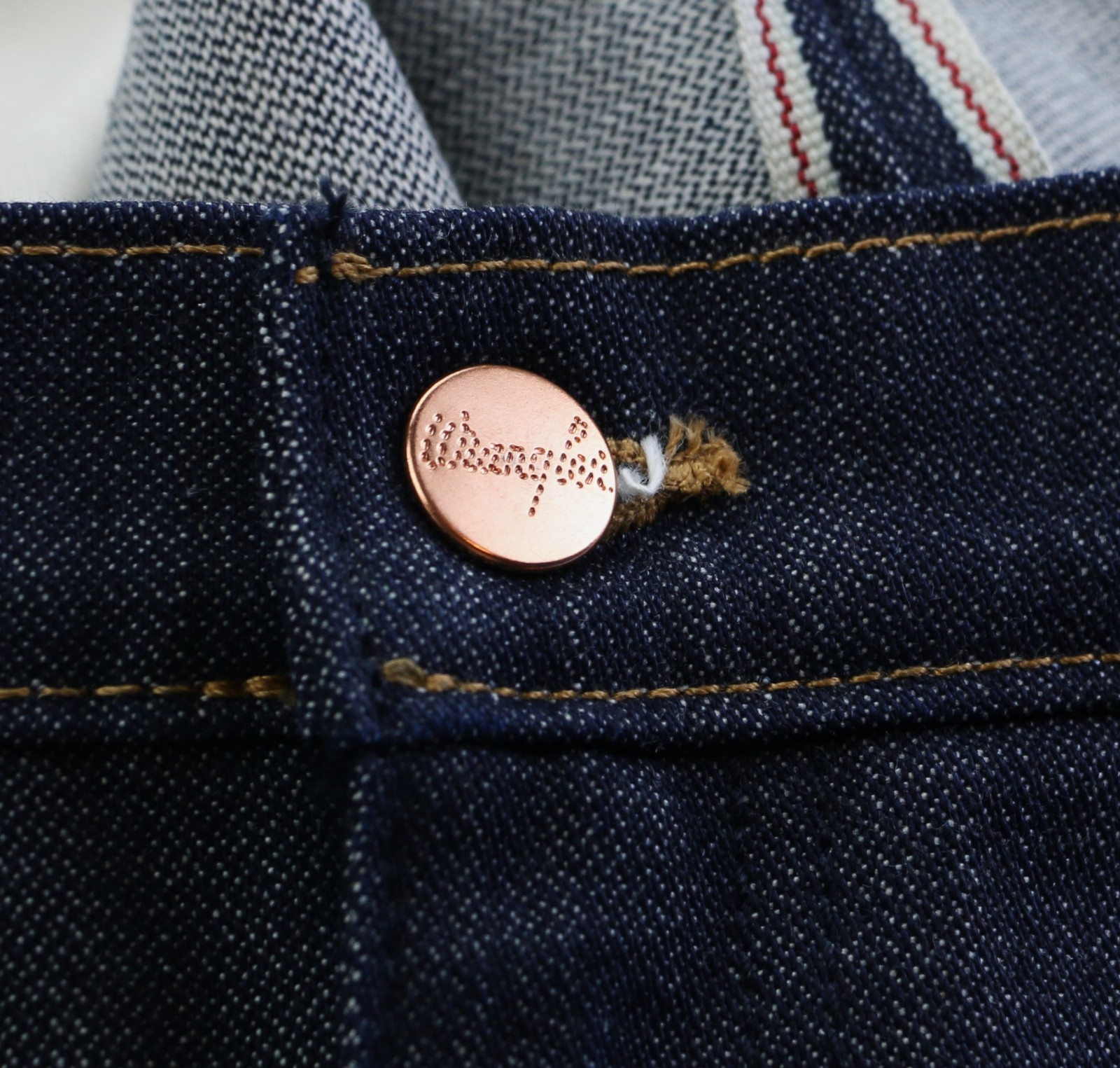 Wrangler 13MWZ Men's Jeans 100% Cotton Selvedge Denim Broken Twill Dark Indigo