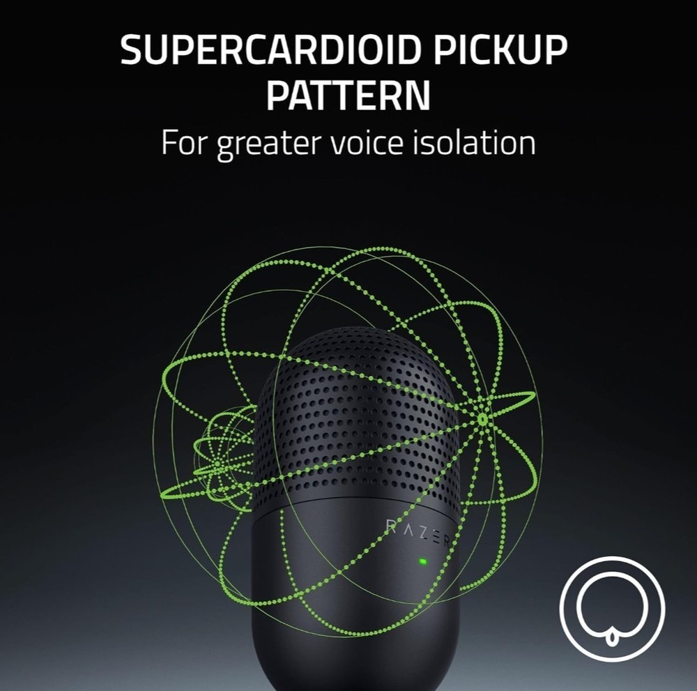 New Razer Seiren V3 Mini USB Microphone: Condenser Mic. (See Description Below)