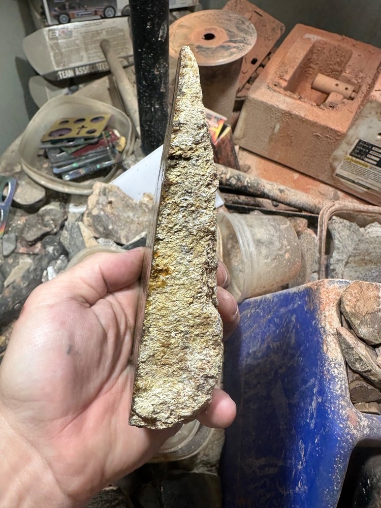 Dinosaur bone rough **hxtled end cut.