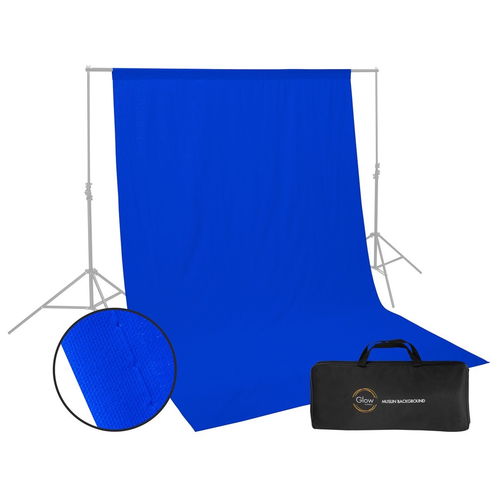 Glow Glow Muslin Backdrop - 6 x 9' (Blue)