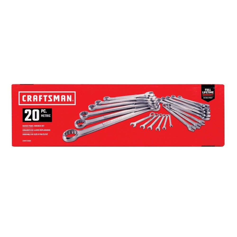 CRAFTSMAN Metric Combination Wrench Set, 20pc