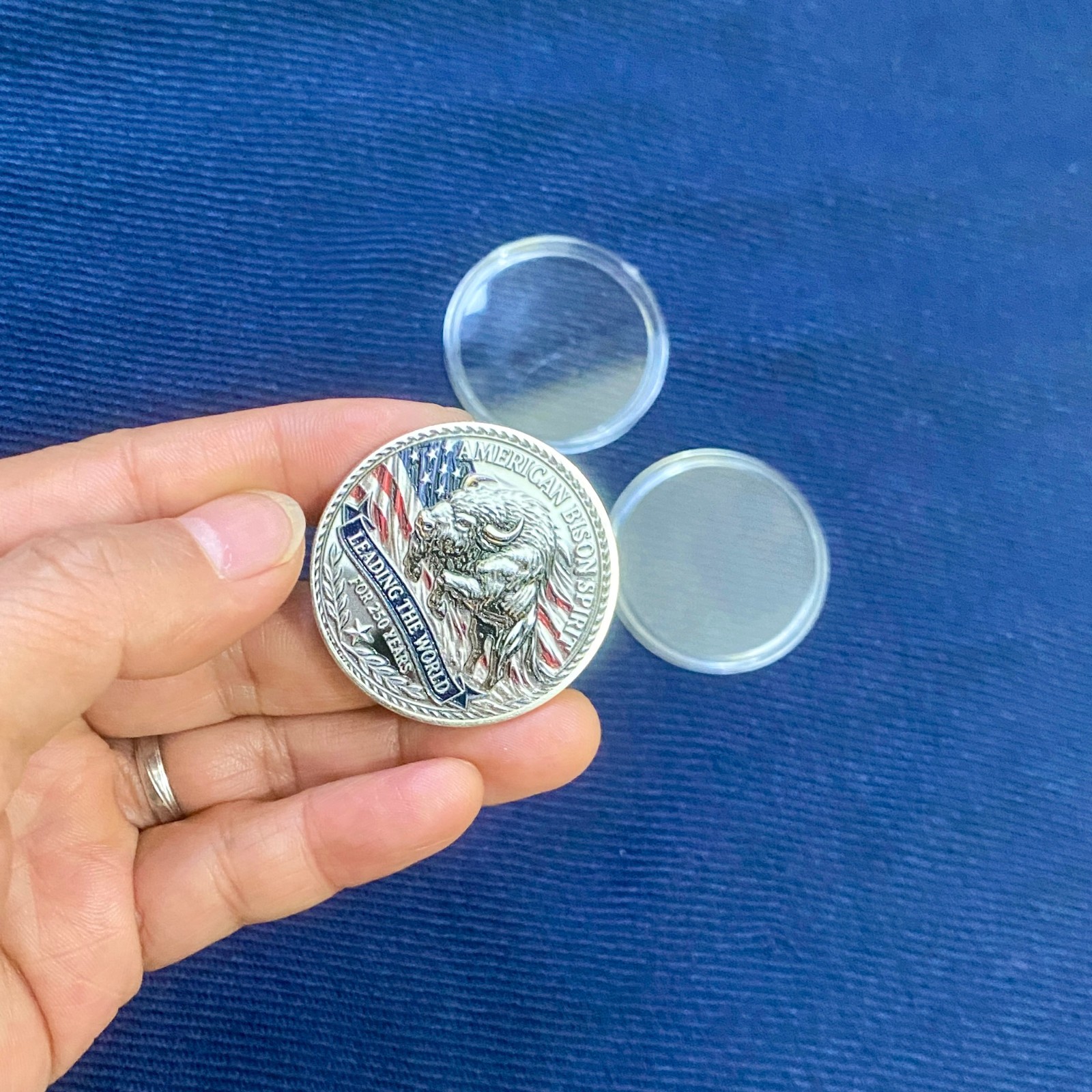 American Bison Spirit Challenge Coin USA 250th Anniversary Souvenir Coin