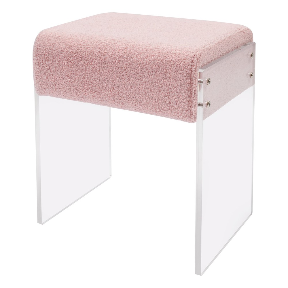 Makeup Stool Modern Minimalist Multi-functional Vanity Acrylic Chair w/ Cushion