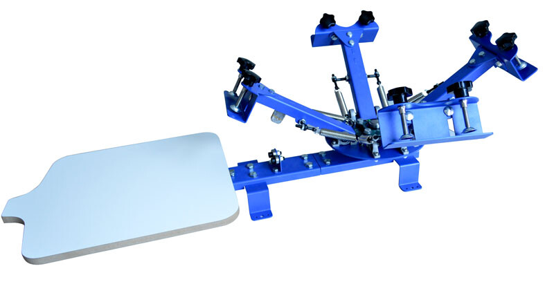 TECHTONGDA Manual Simple 4 Color 1 Station Screen Printing Press Printer