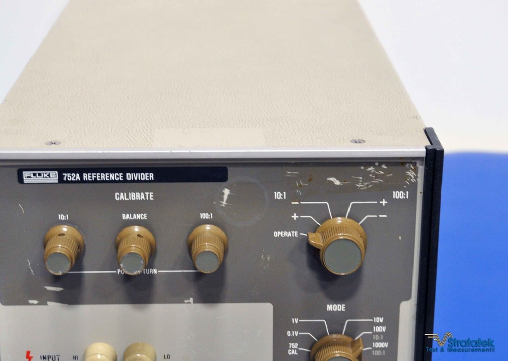 Fluke 752A Reference Divider 10:1 (±0.2 ppm) and 100:1 (±0.5 ppm) Calibration