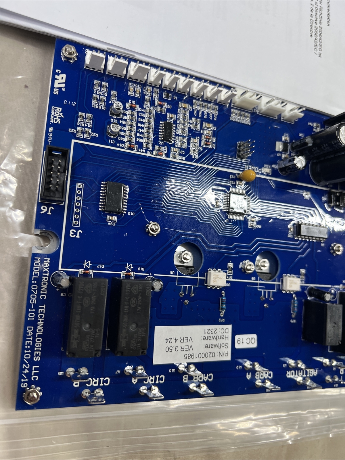 Maxtronic Technologies Manitowoc Ice 020001985 Erc Control Board 0705-101