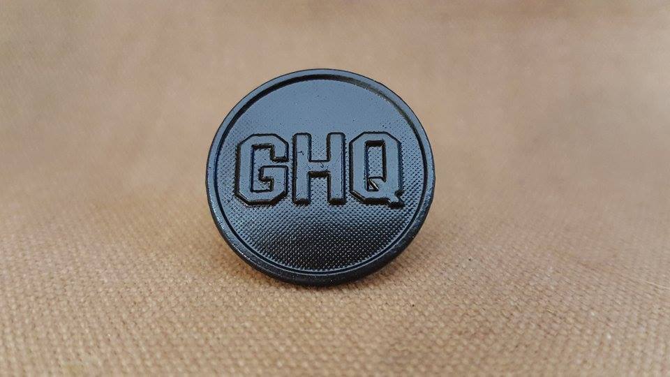 WWI GHQ/ General Head Quarters Collar Disk