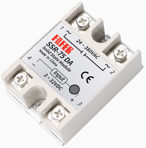 SSR-75DA 75A Single Phase Solid State Relay DC controlled AC Single Phase Solid