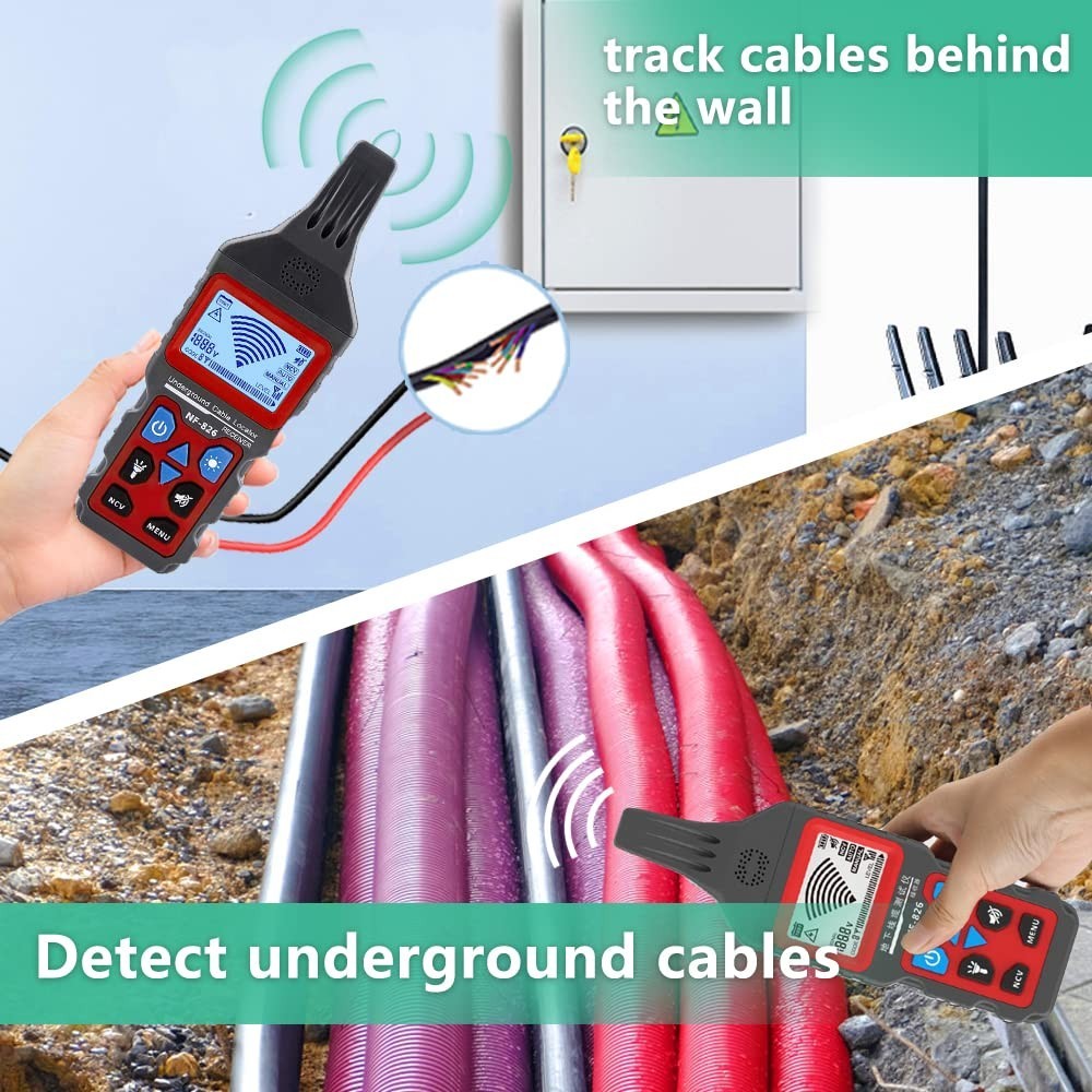 Professional Underground Cable Locator with High Sensitivity Signal Tracking