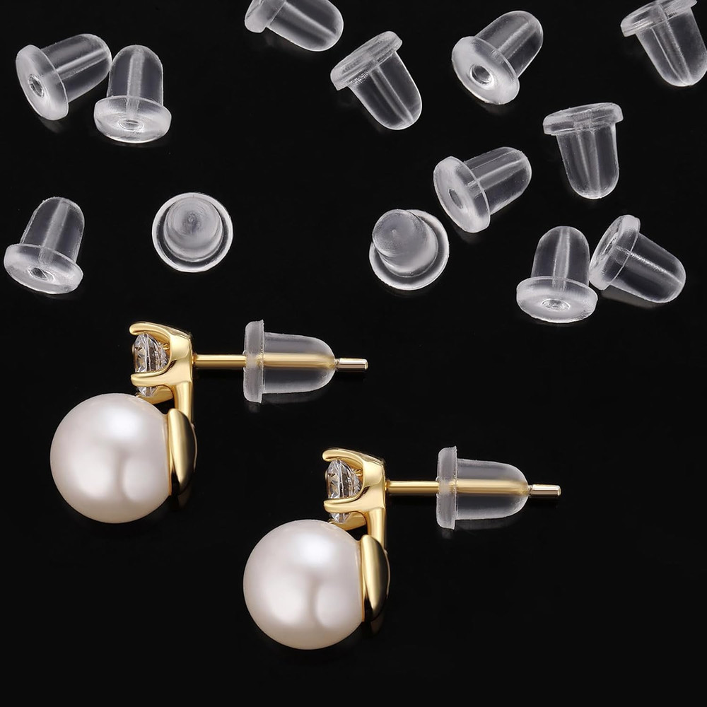 Silicone Earring Backs,70Pcssoft Clear Earring Backs for Studs/Droopy Ears