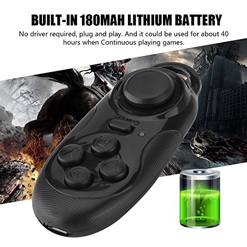 Mini VR Remote Controller - Bluetooth Gamepad with Selfie Timer, Joystick for