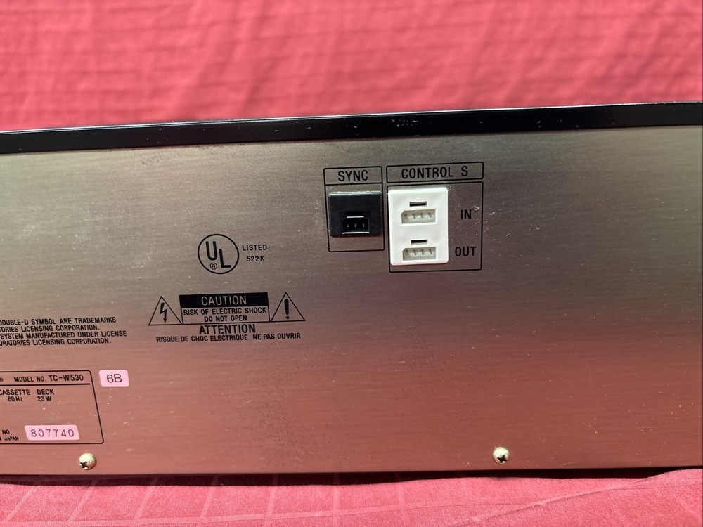Sony Dual Cassette Deck TC-W530