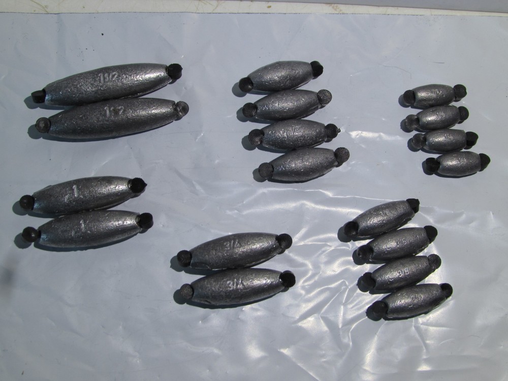 Removable Quick Change, Twist Lock Sinkers, Assorted Sizes, 18 Pieces