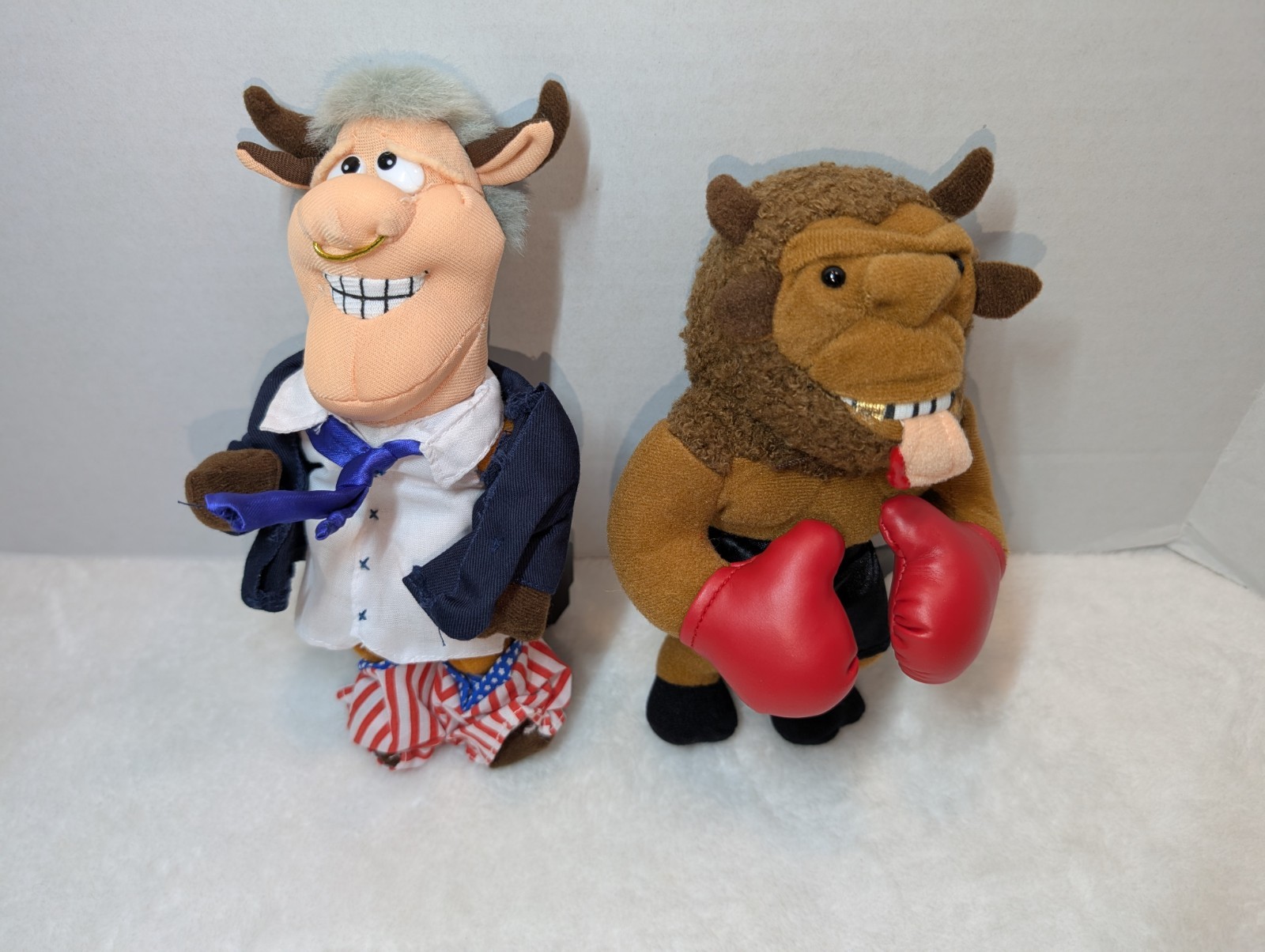 Vintage 90s Meanies Plush Lot Of 8- Infamous Series MADONNA Clinton HOWARD STERN