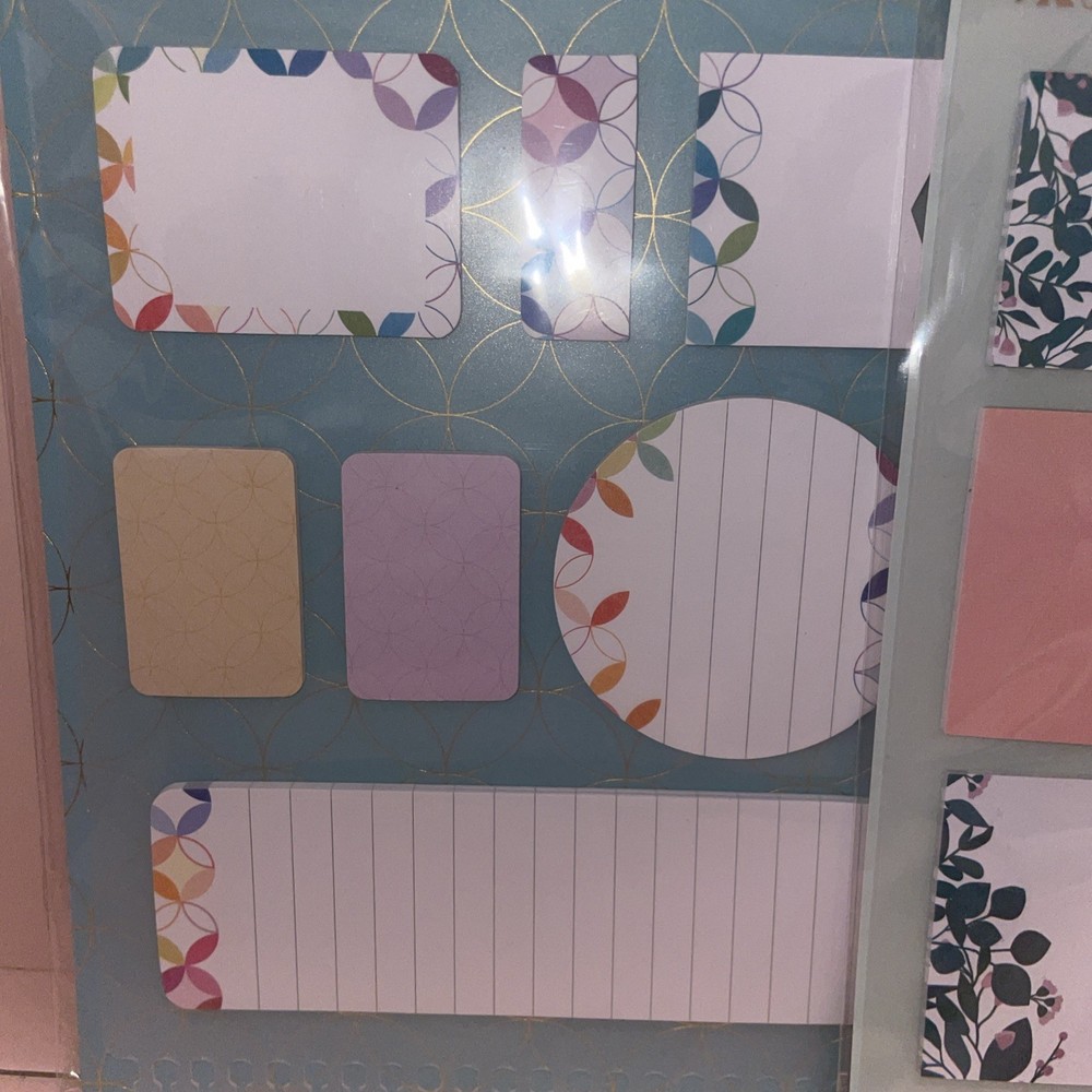 Erin Condren Snap-in Sticky Notes & Sticky Notepad Dashboard Eucalyptus- Circles