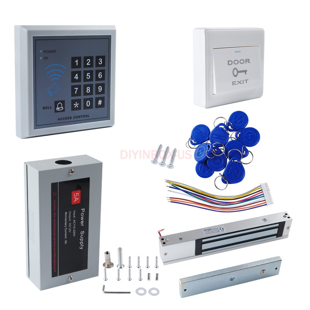 RFID Door Entry Security Access Control System Kit Set Magnetic Electronic Lock
