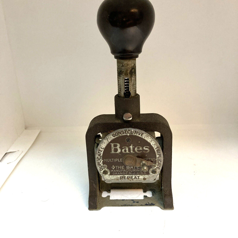 Vintage Bates Numbering Machine Stamp Wheels 6 Style E