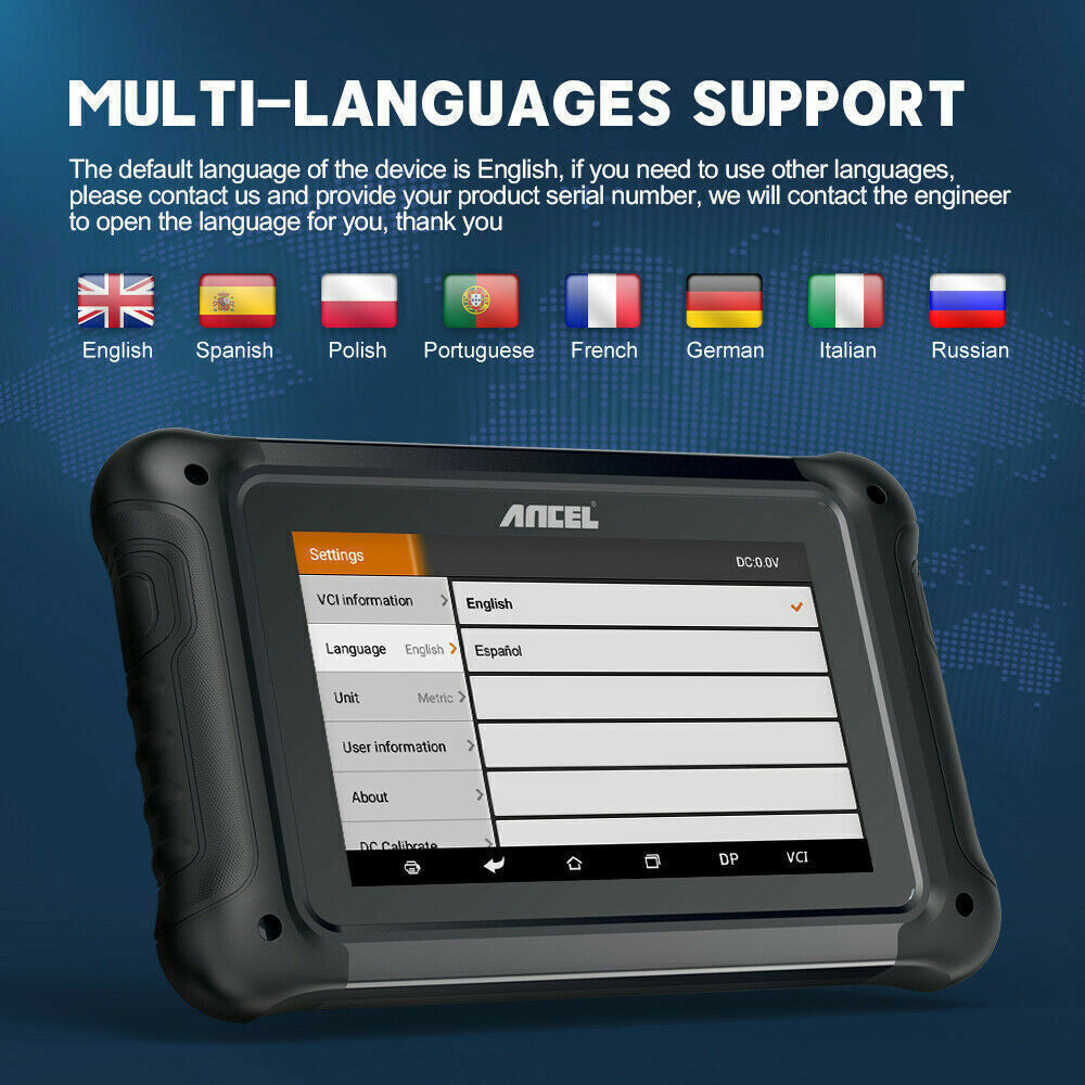 ANCEL Car Odometer Correction Tool Key IMMO program OBD2 Diagnostic Scanner