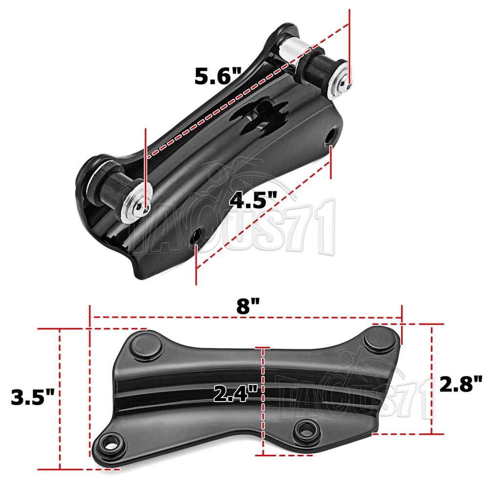 Quick Release Tour Pack Backrest Docking Hardware Kit for Harley Street Glide