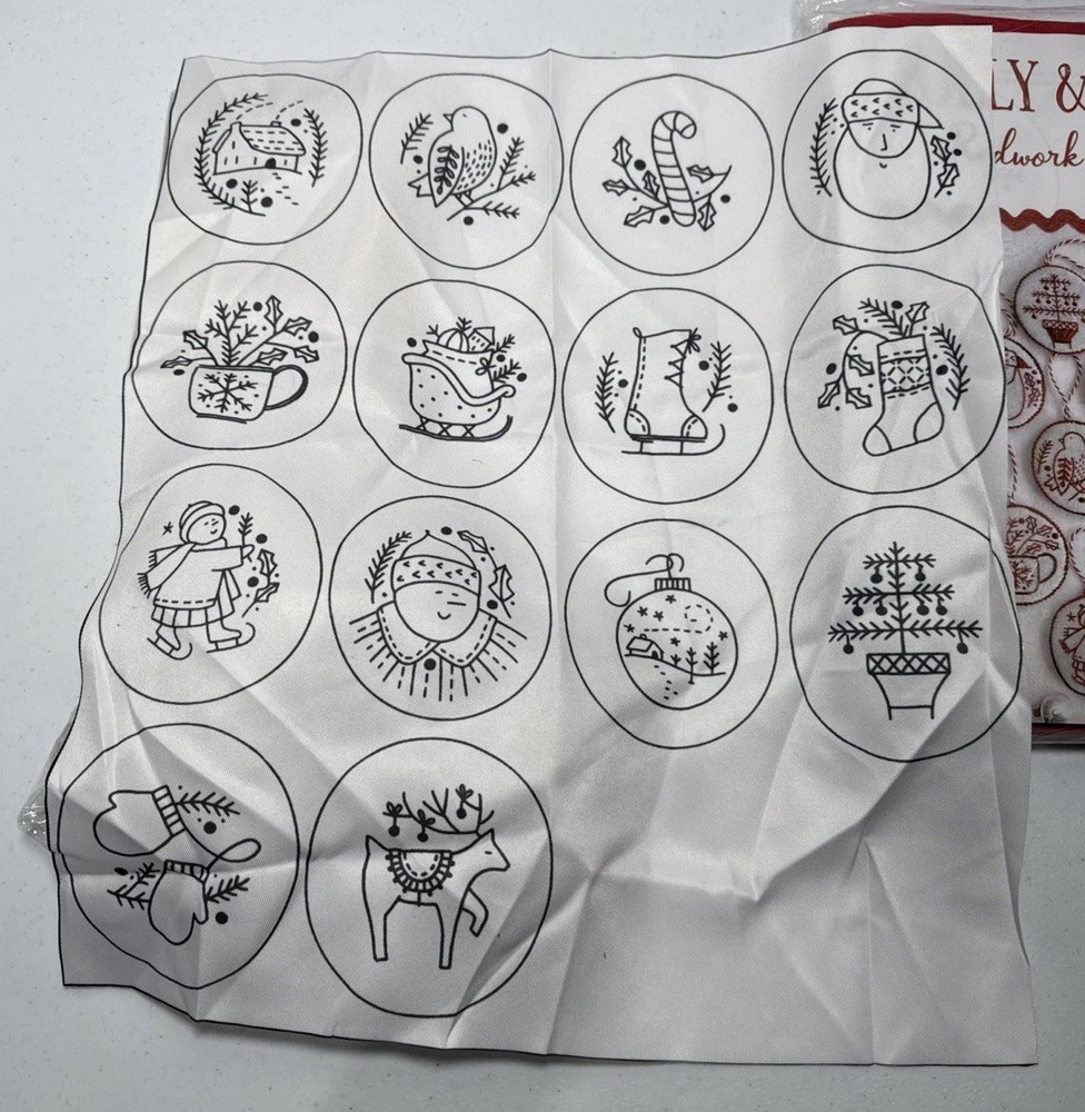Jolly & Bright Redwork Ornaments Embroidery Pattern from Kathy Schmitz Studio