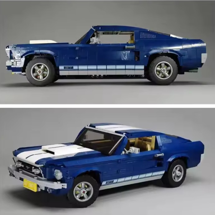 Ford Mustangs Racing Car Model Compatible With 10265 DIY Building Blocks Bricks