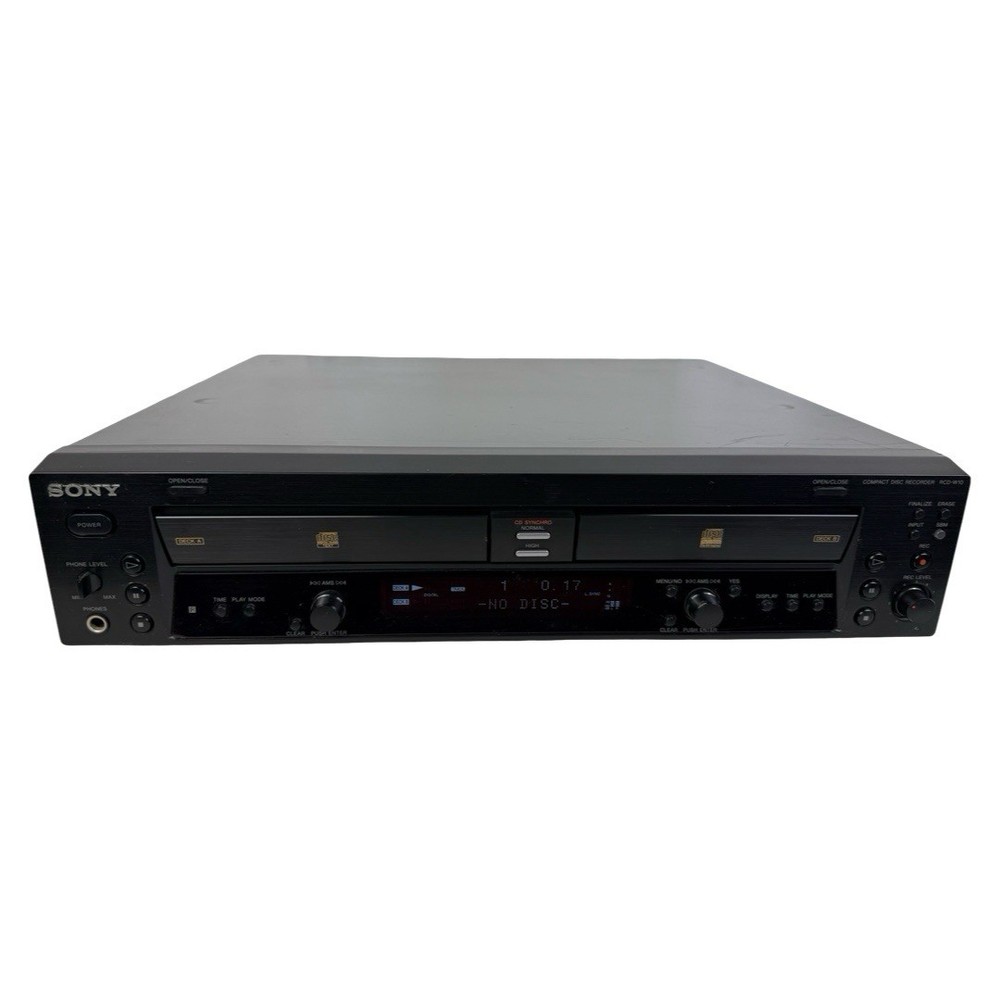 Sony RCD-W10C CD Player / Recorder - w/ Manual - No Remote - Partially Tested