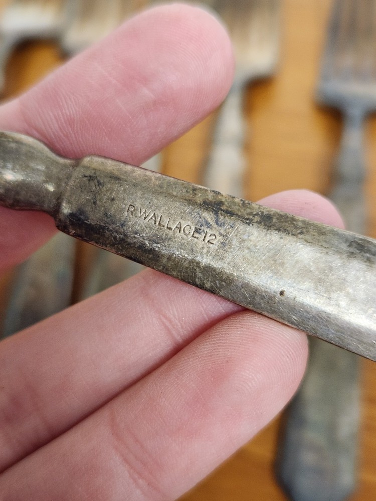 12pc Set Silverplate Flatware Set R Wallace 12