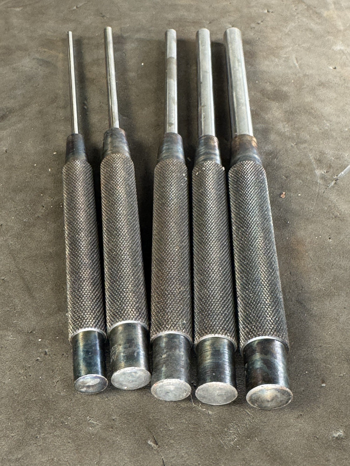 Vintage Lufkin 172 S Complete Original Punch Set Pouch 5 pcs Set Machinist