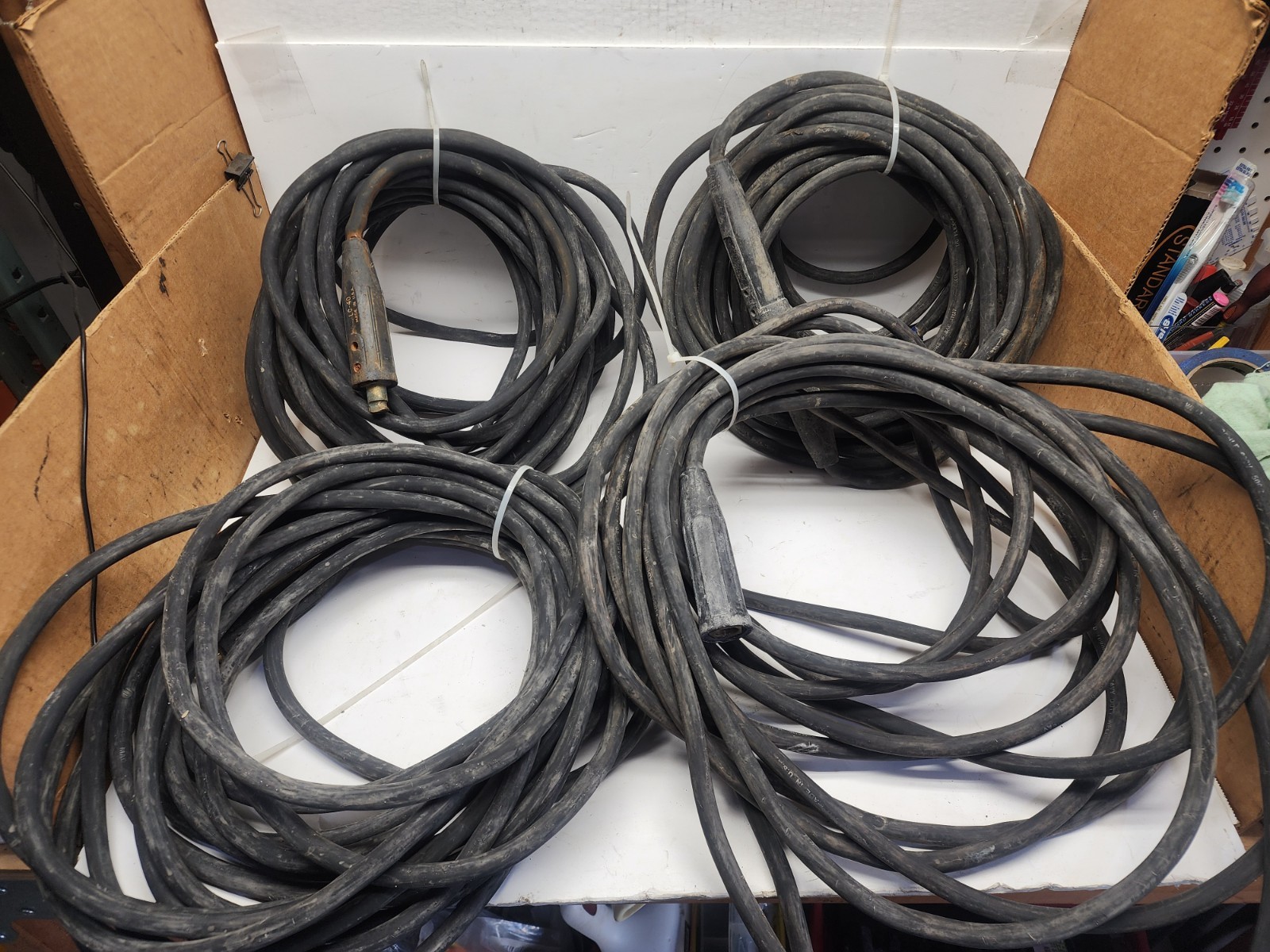 Toughflex 1/0 AWG Welding Lead W/ Lenco LC40 Male/ Female Connectors 50' Cable