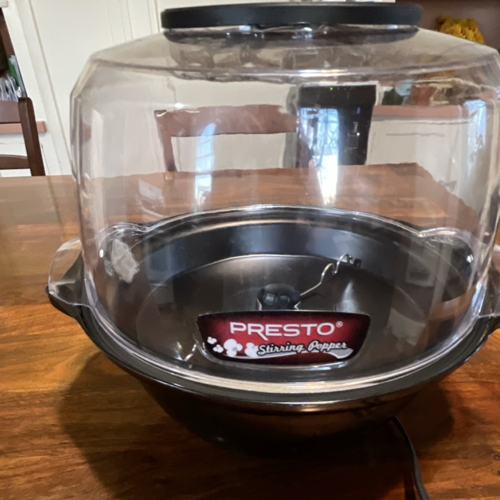Presto Electric Kettle Popcorn Maker Built-In Stirring System Model 052001