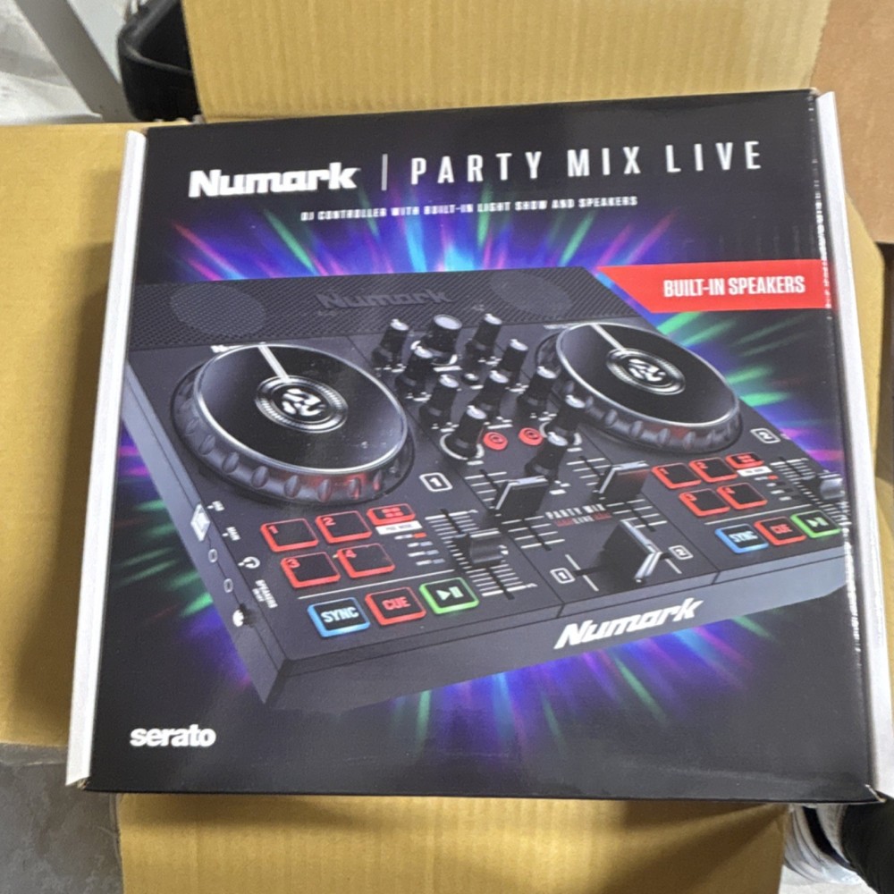 Numark Party Mix Live Double Deck Controller Built-in Speakers Light Show USB