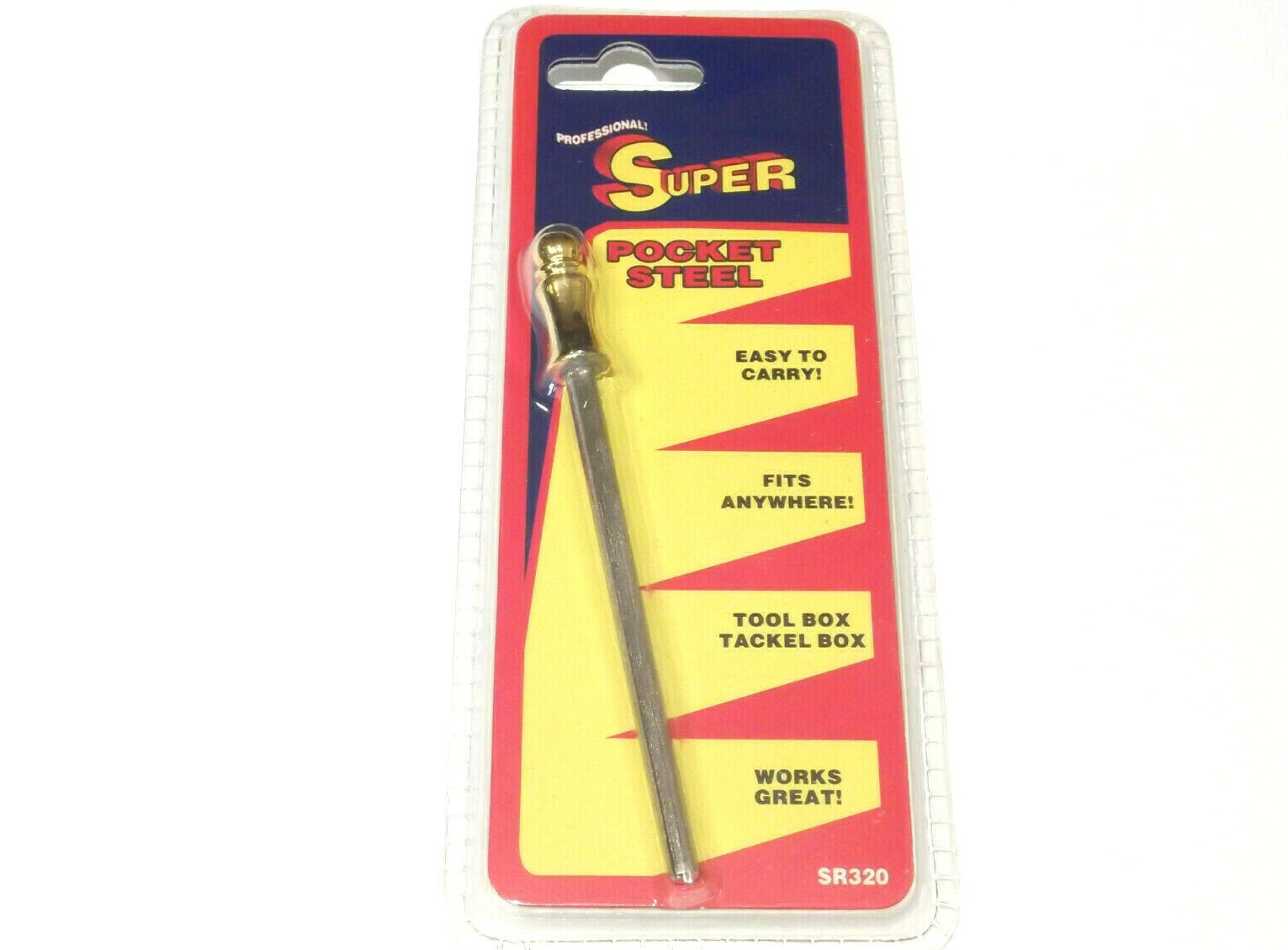 SUPER SR320 Mini Pocket Knife Sharpening Steel Rod 3 3/4" overall MI1003 NEW!