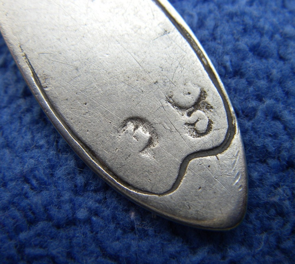 Early SCANDINAVIAN Silver TEASPOON-Threaded Pattern-NR
