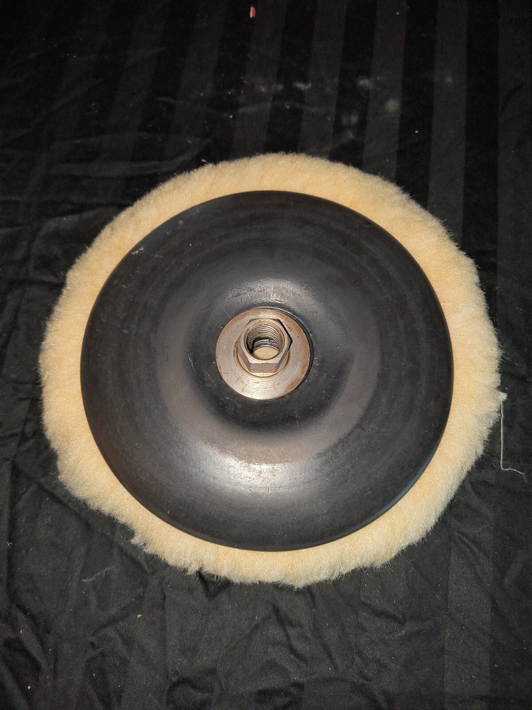 Lambs Wool Polishing Bonnets (Group / Batch) - 7 Total plus a rubber support