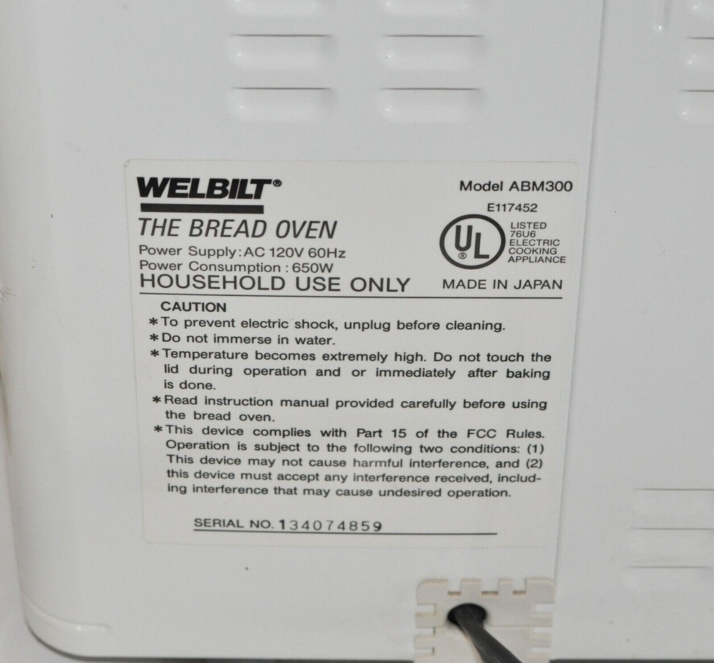 Temperature Sensor for Welbilt Bread Machine Model ABM300 only