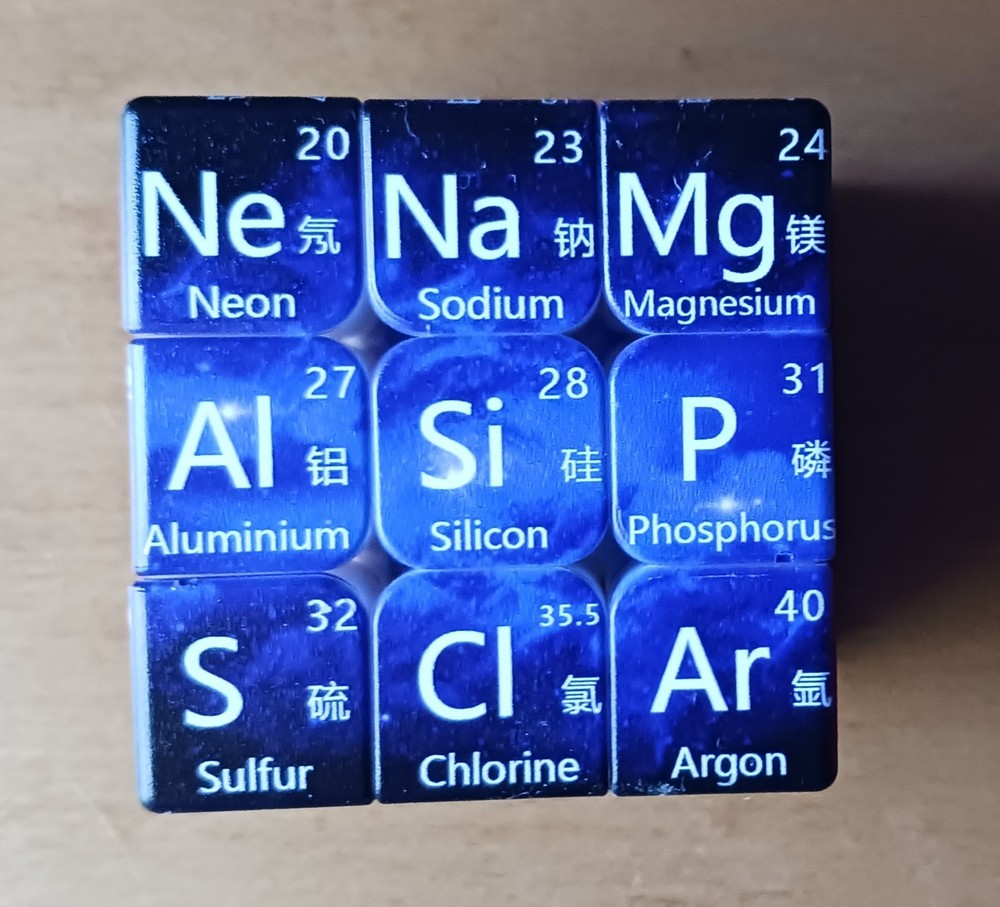 Magic Puzzle Cube Math Chemistry Element Pattern Educational Fidget Toys 3X3