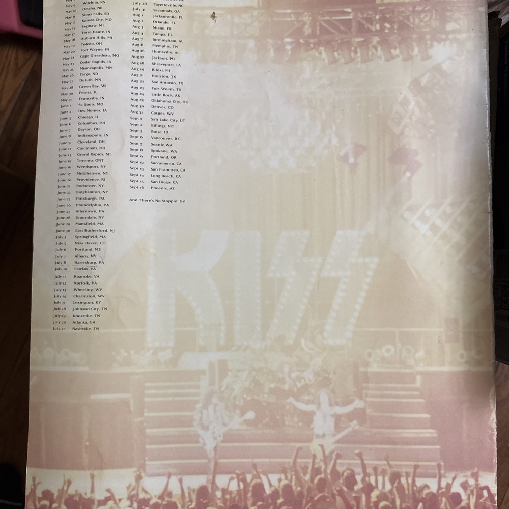 KISS 1990-91 Hot In The Shade Tour Oversized Concert Program Book - Good