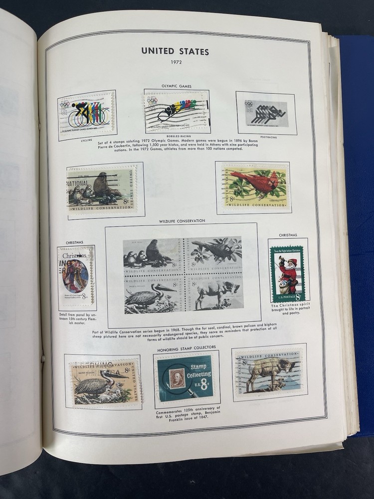 Vintage Collection Of Over 630 Stamps In United States Liberty Stamp Album