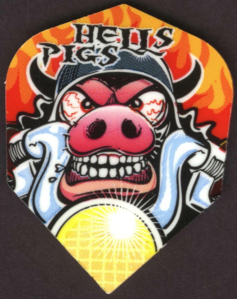 HELLS PIGS Standard Dart Flights: 3 per set