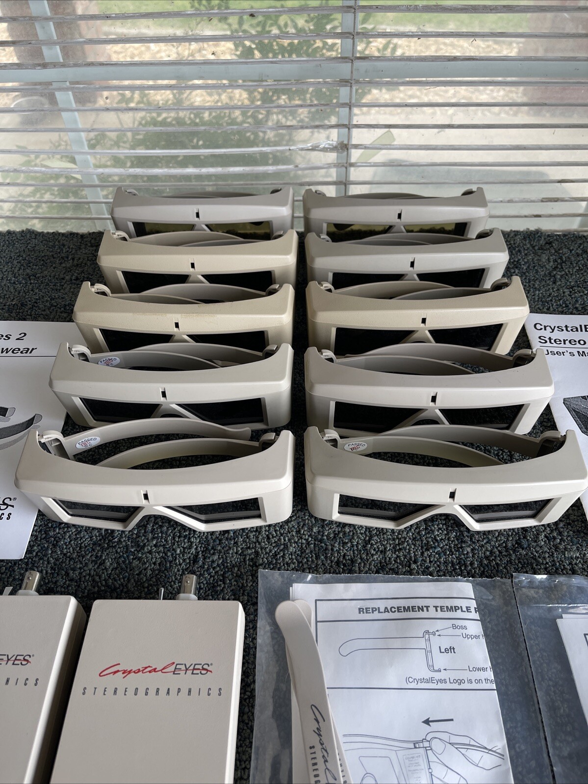 Lot of (10) StereoGraphics CrystalEYES CE2 with Emitters - FREE SHIPPING