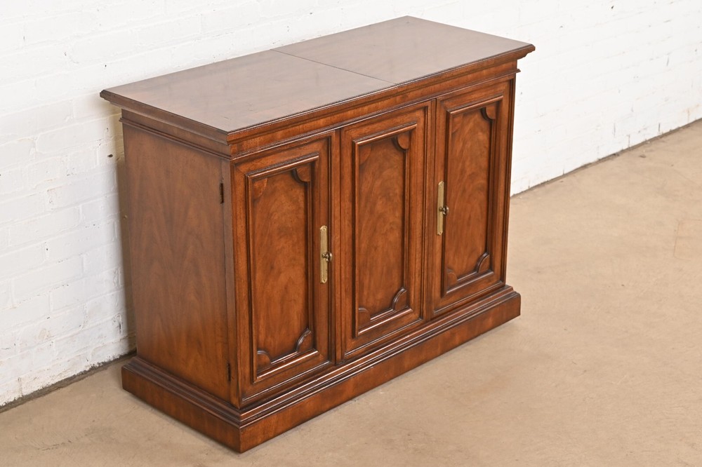 Regency Walnut Expanding Top Buffet Server or Bar Cabinet by Mount Airy